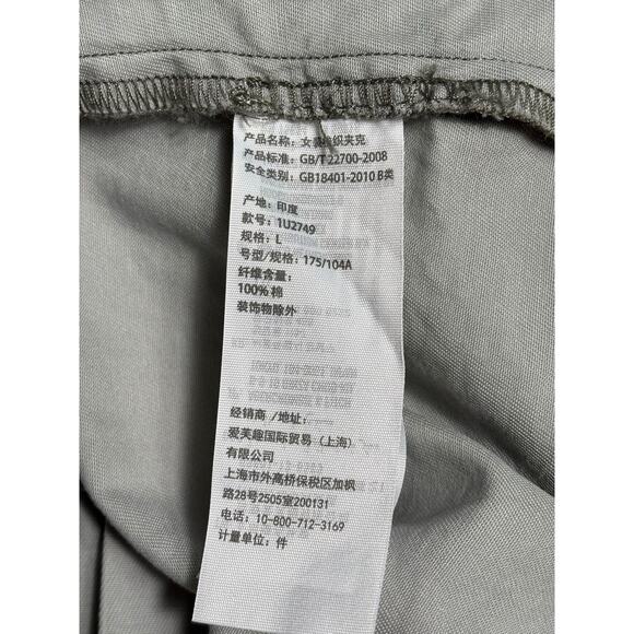 Abercrombie & Fitch Jacket Womens Large Gray Camo Field Utility Military Cotton - Picture 5 of 7